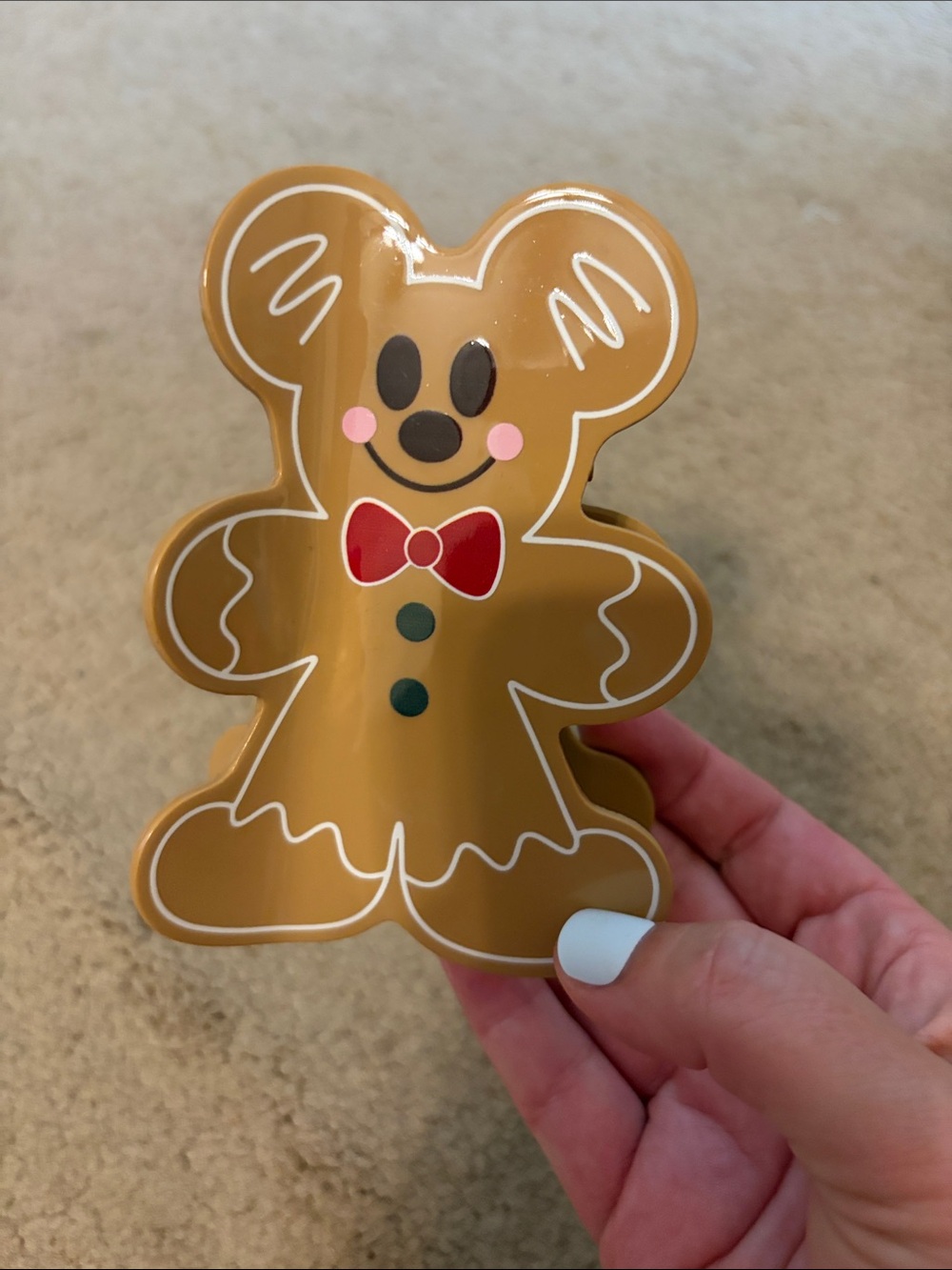 Mickey gingerbread cookie hair clip Christmas